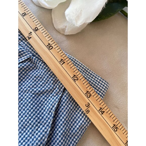 Vintage Capacity Gingham Embroidered Shirt & Pants Set S Grandmacore Cottagecore - Picture 10 of 16